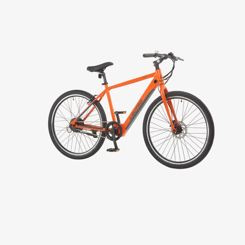 Lectro Summit 27.5 Inch Wheel Electric Bike Orange Single Gear-11